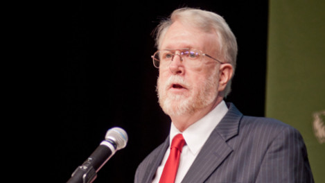 Robert Hastings speaking during a presentation